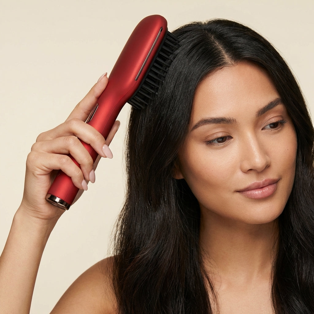 Thicker-looking roots start at the scalp